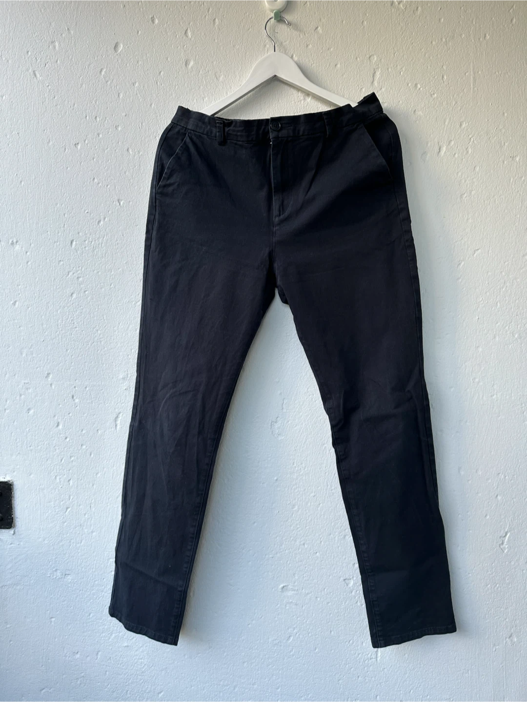 MUJI Black Cotton Blend Pants