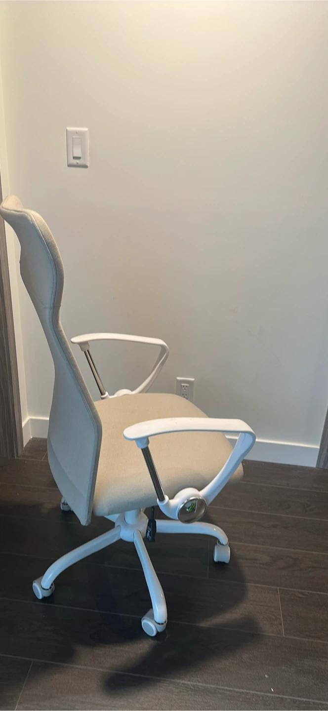 Beige Upholstered Office Chair