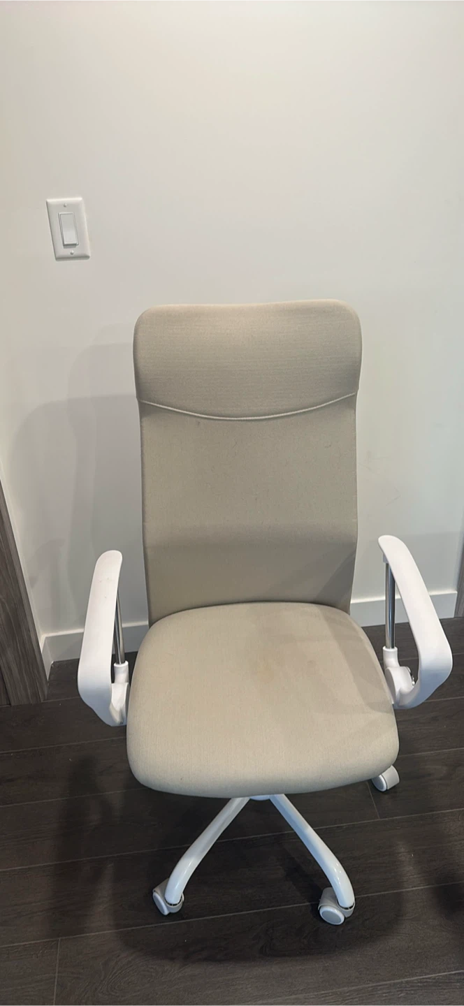 Beige Upholstered Office Chair - photo 2