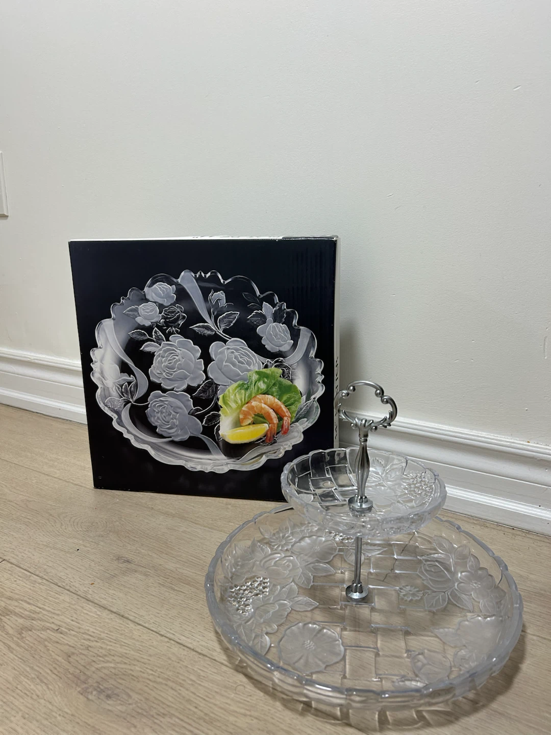 Two-Tier Glass Serving Tray - photo 2