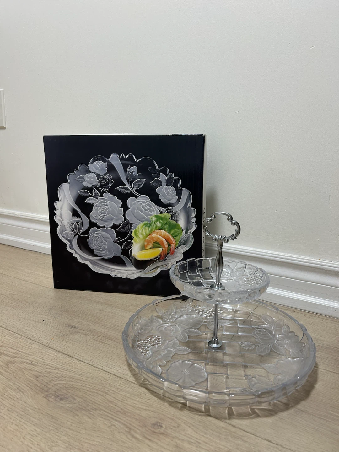 Two-Tier Glass Serving Tray - photo 3