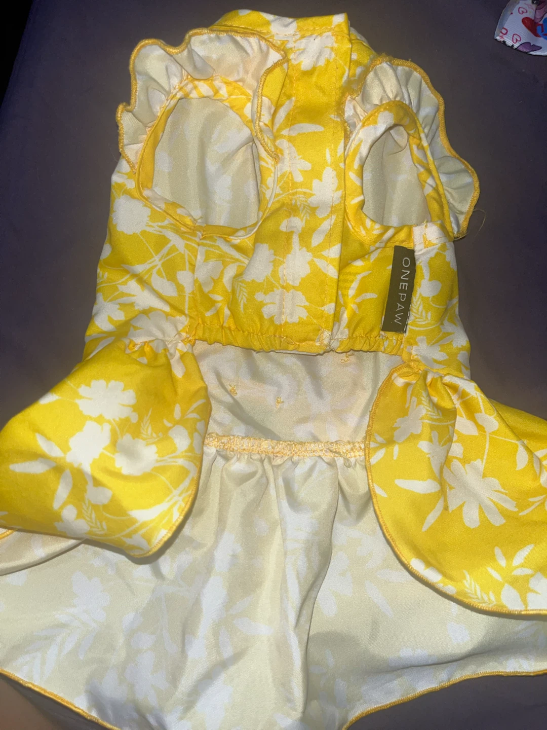 OnePaw Yellow Floral Dog Dress XS - photo 2