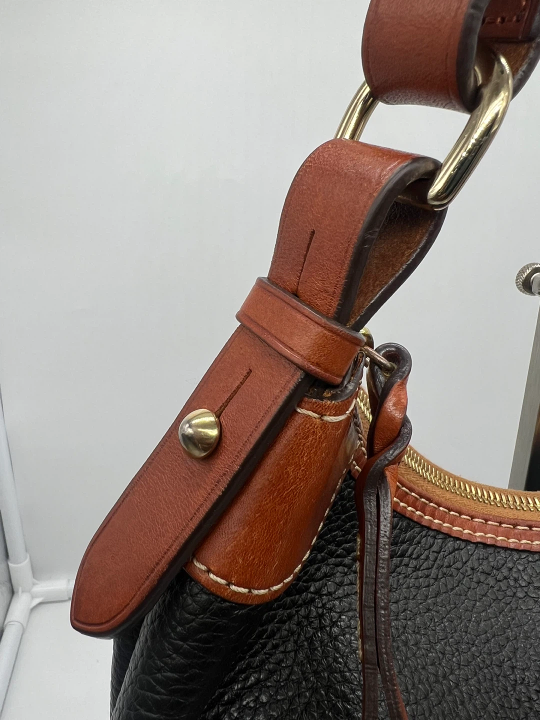 DOONEY & BOURKE Pebble Grain Hobo Black Leather Shoulder Bag - photo 2