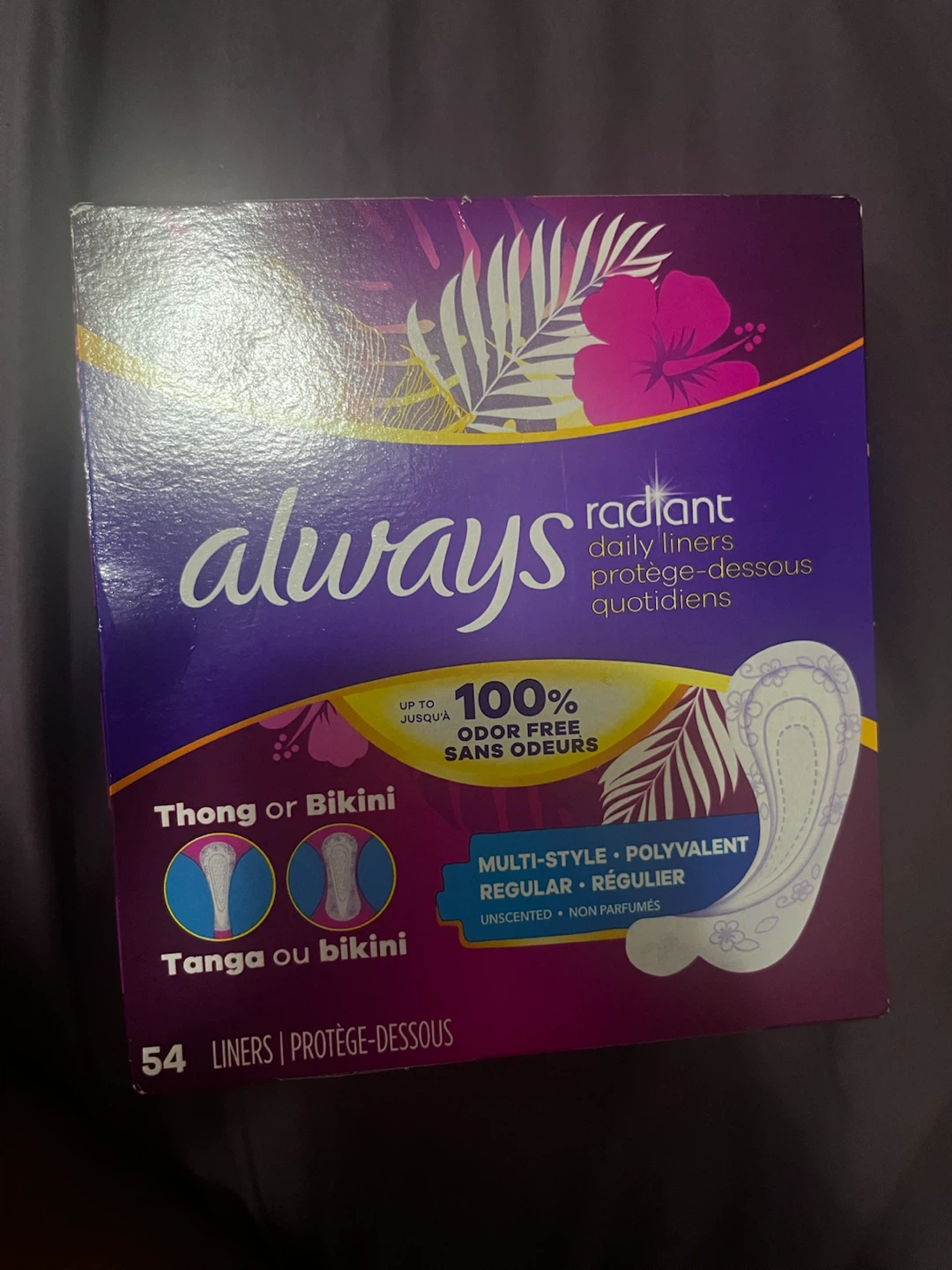 Always Radiant Multi-Style Daily Liners 54 Pack