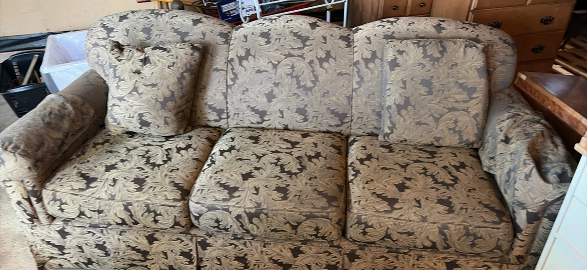 Custom sofa and ottoman