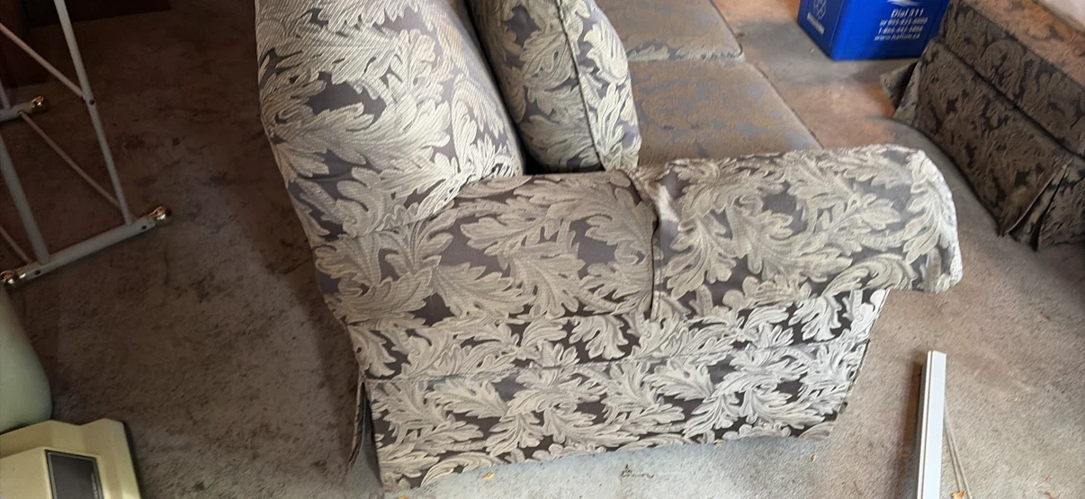 Custom sofa and ottoman - photo 5