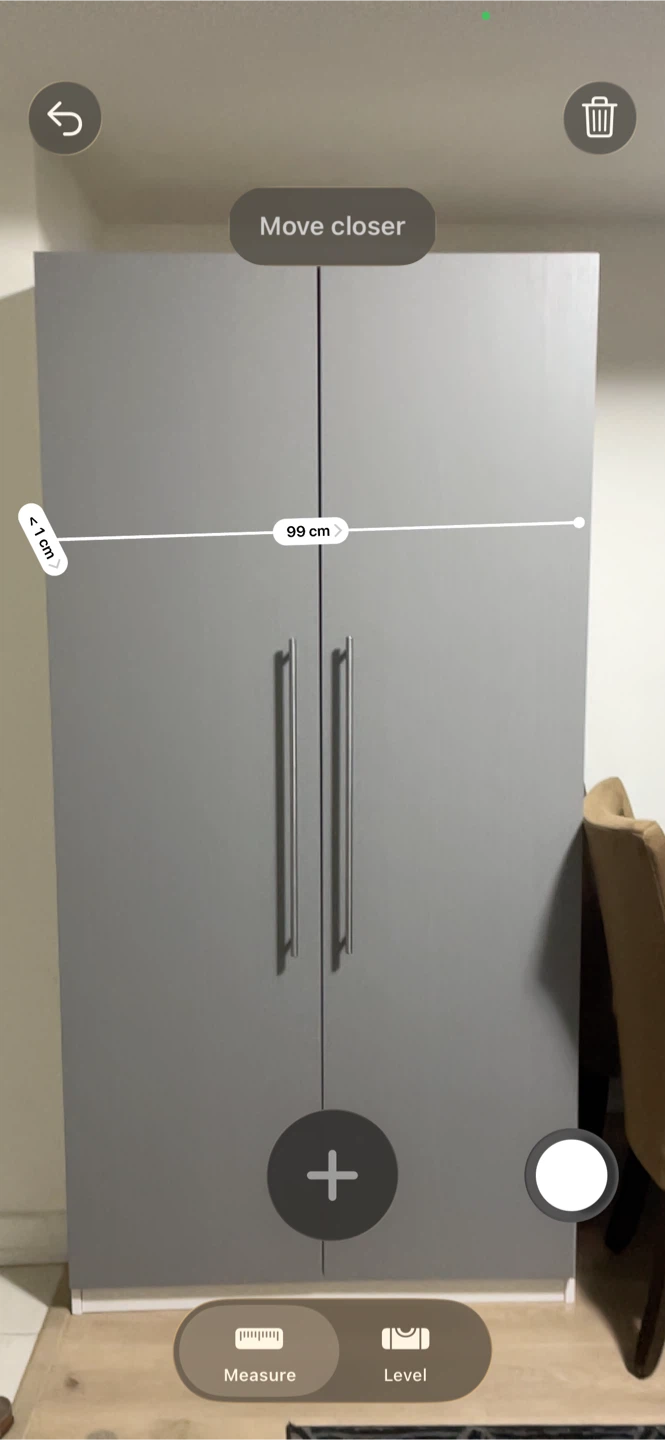 IKEA Grey Two-Door Wardrobe/ dresser