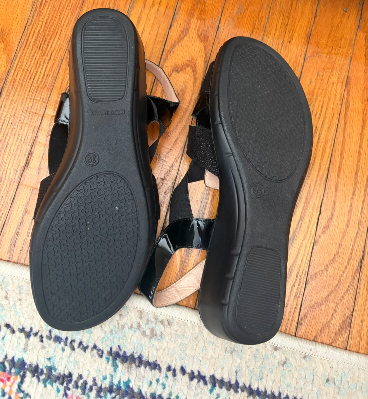 Confort black wedge sandals size 39 - photo 2