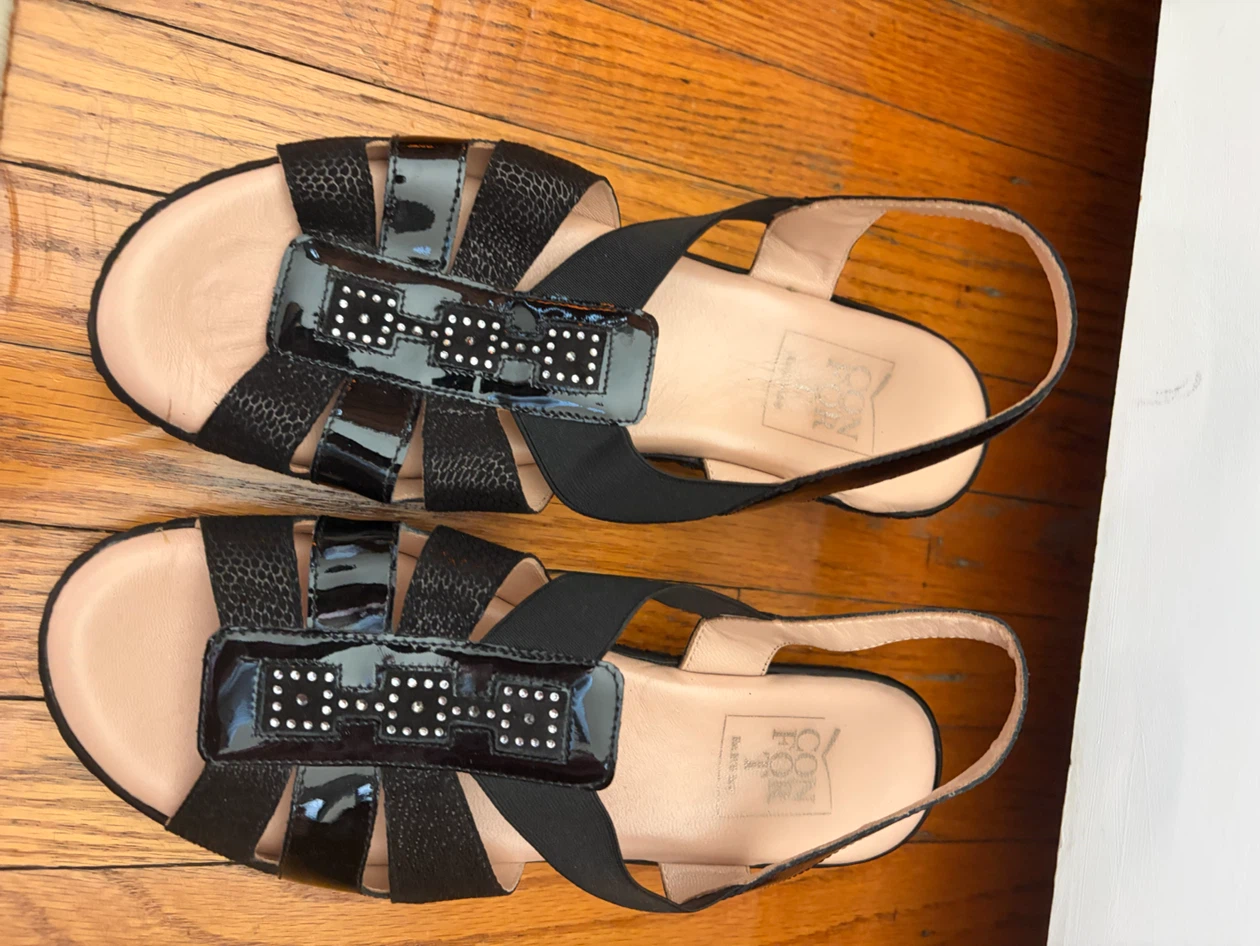 Confort black wedge sandals size 39 - photo 5