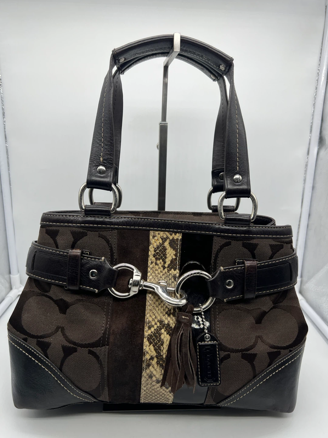 Coach Vintage Y2K Hamptons Signature Brown Satchel