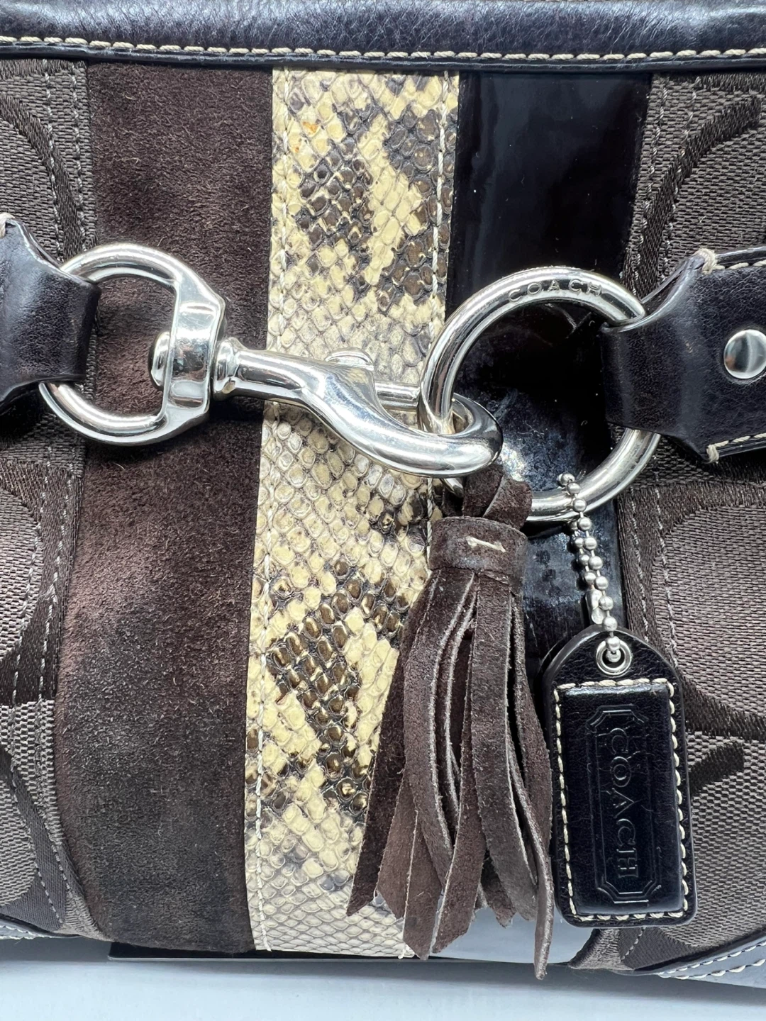 Coach Vintage Y2K Hamptons Signature Brown Satchel - photo 2