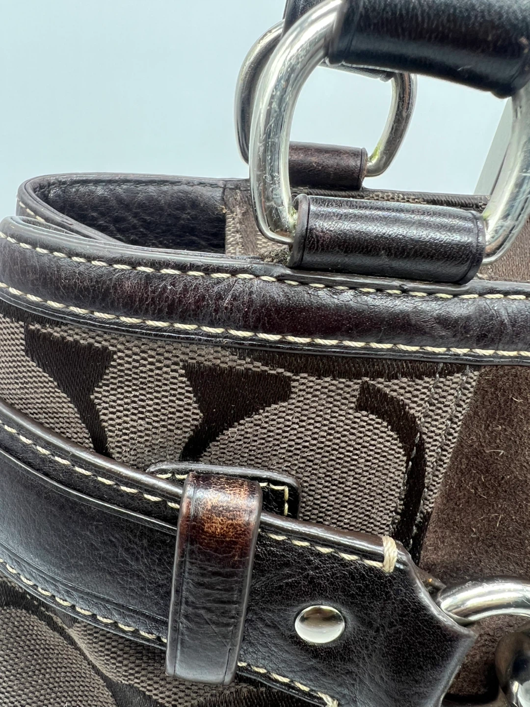 Coach Vintage Y2K Hamptons Signature Brown Satchel - photo 3