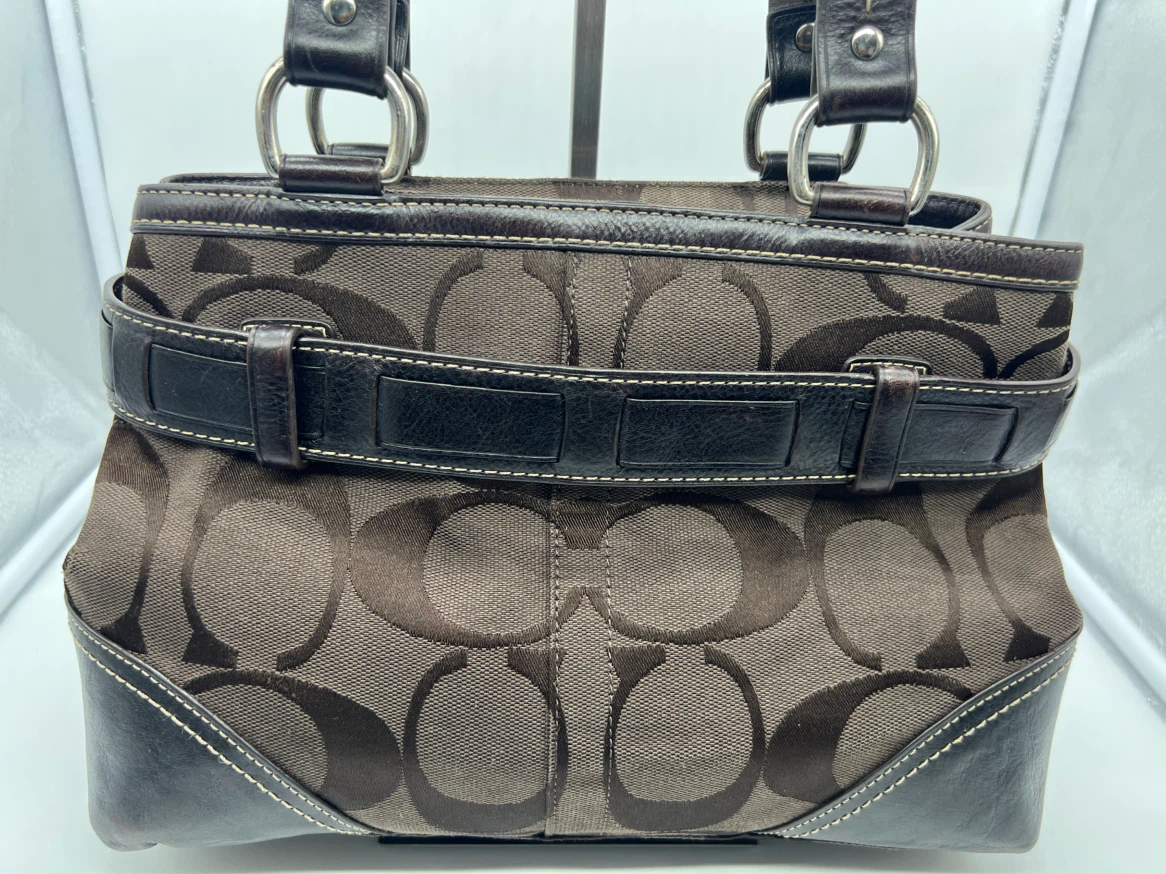 Coach Vintage Y2K Hamptons Signature Brown Satchel - photo 5