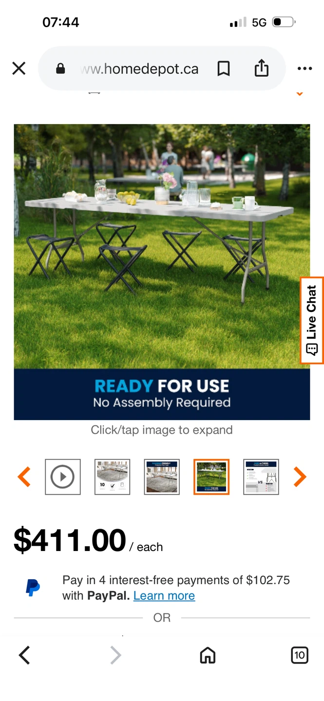 Staples 8 ft Banquet Table with Folding Legs - 240*76cm - photo 4