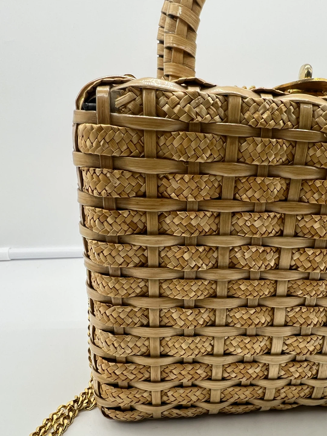 Vintage Straw Wicker Woven Basket Crossbody Bag - photo 3