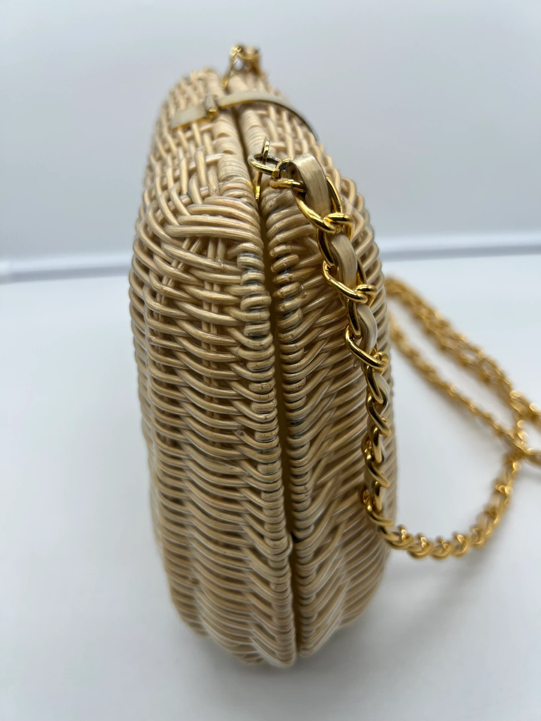 Handmade Vintage Woven Wicker Straw Basket Bag - photo 5