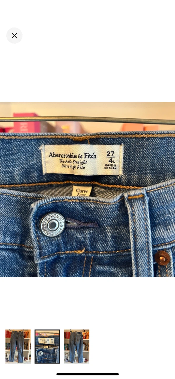 Abercrombie & Fitch Ultra High Rise Ankle Straight Jeans - photo 2
