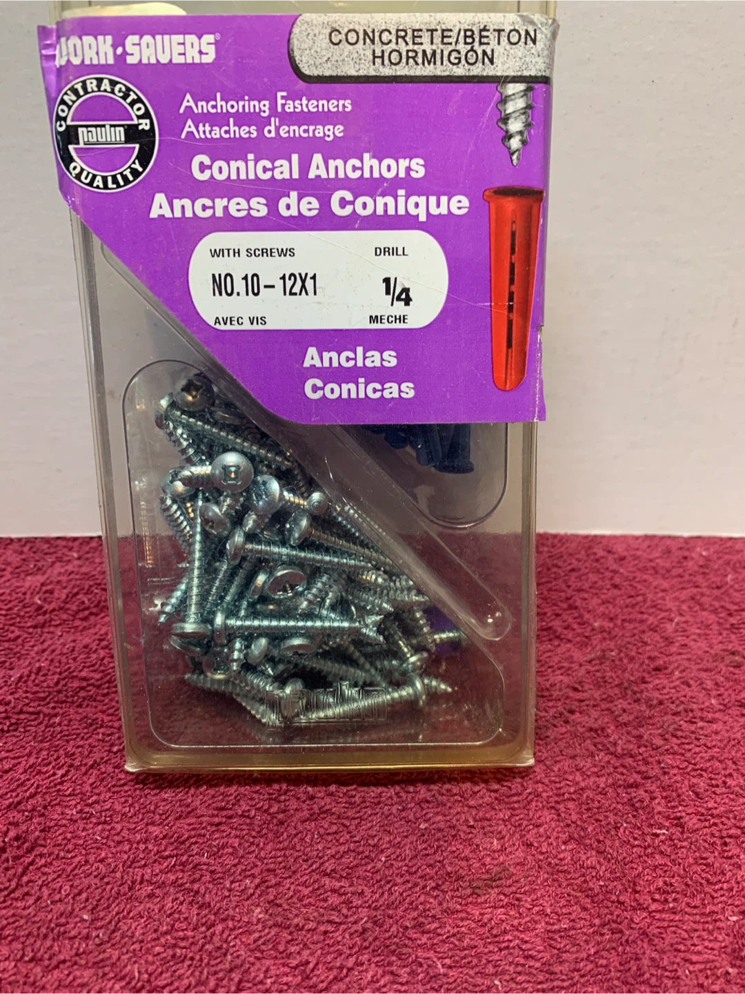 PLASTIC ANCHOR CONCRETE ANCHORING SET