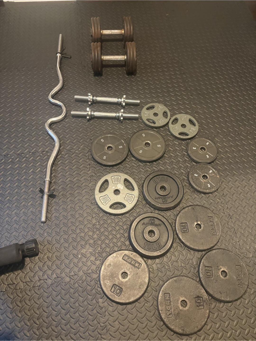 York Weight Plate and Barbell Set - photo 2