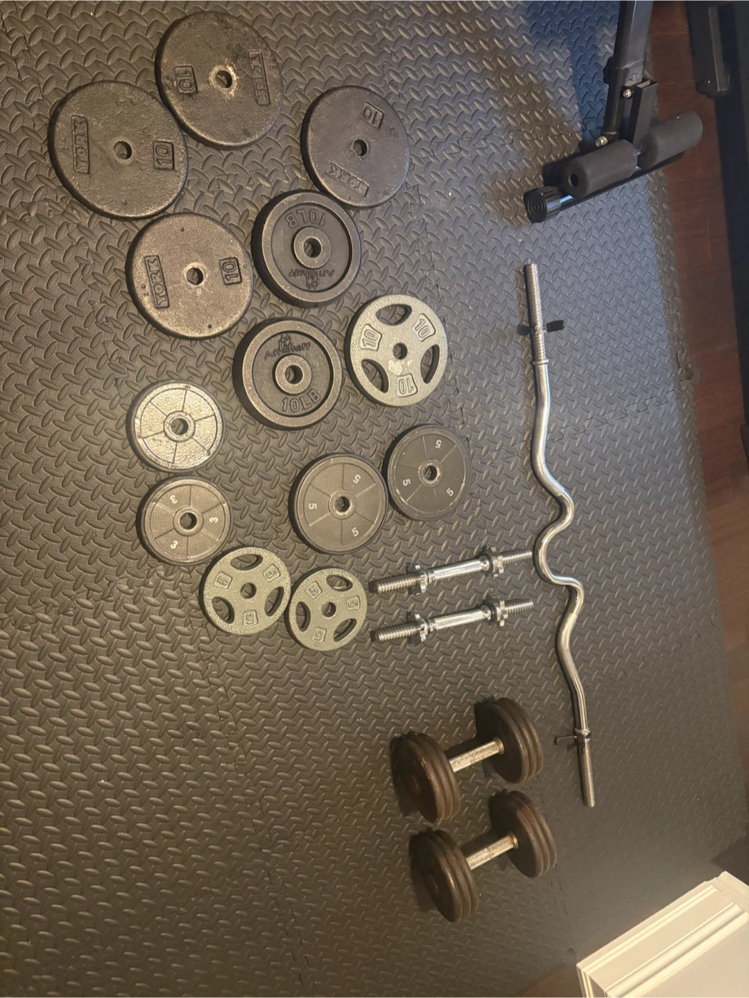 York Weight Plate and Barbell Set - photo 4
