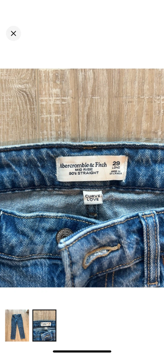 Abercrombie & Fitch 90s Straight Curve Love Jeans Size 29 - photo 2