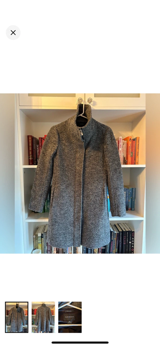 Club Monaco Grey Wool Coat