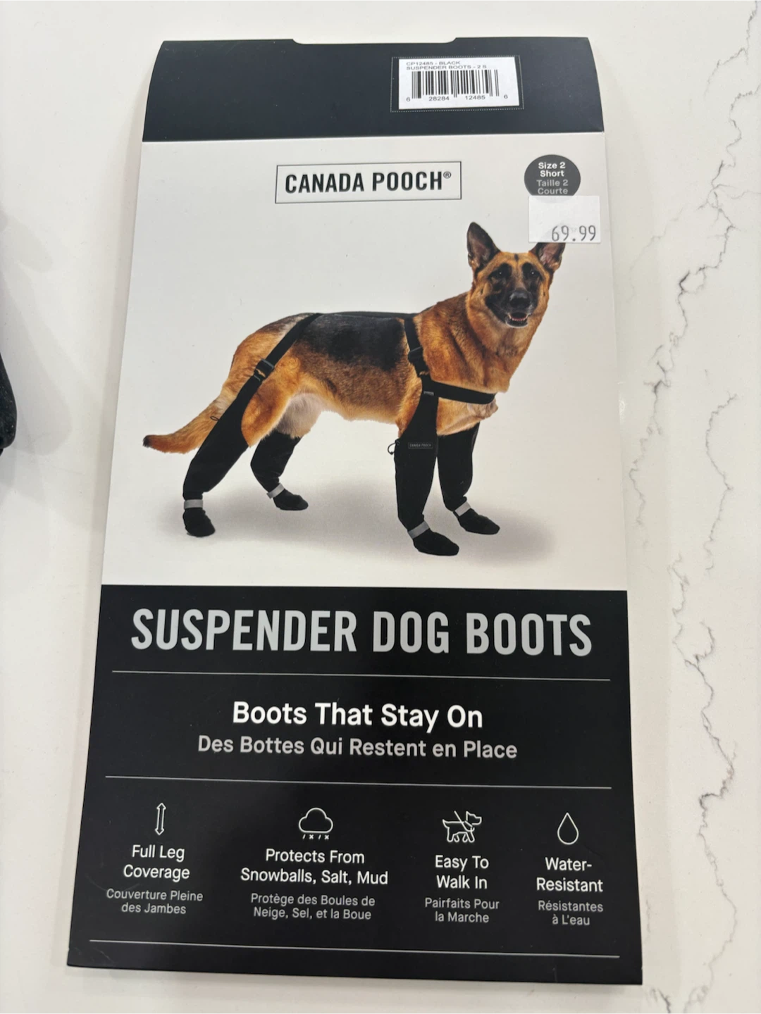 Canada Pooch Suspender Dog Boots - Size 2 Short