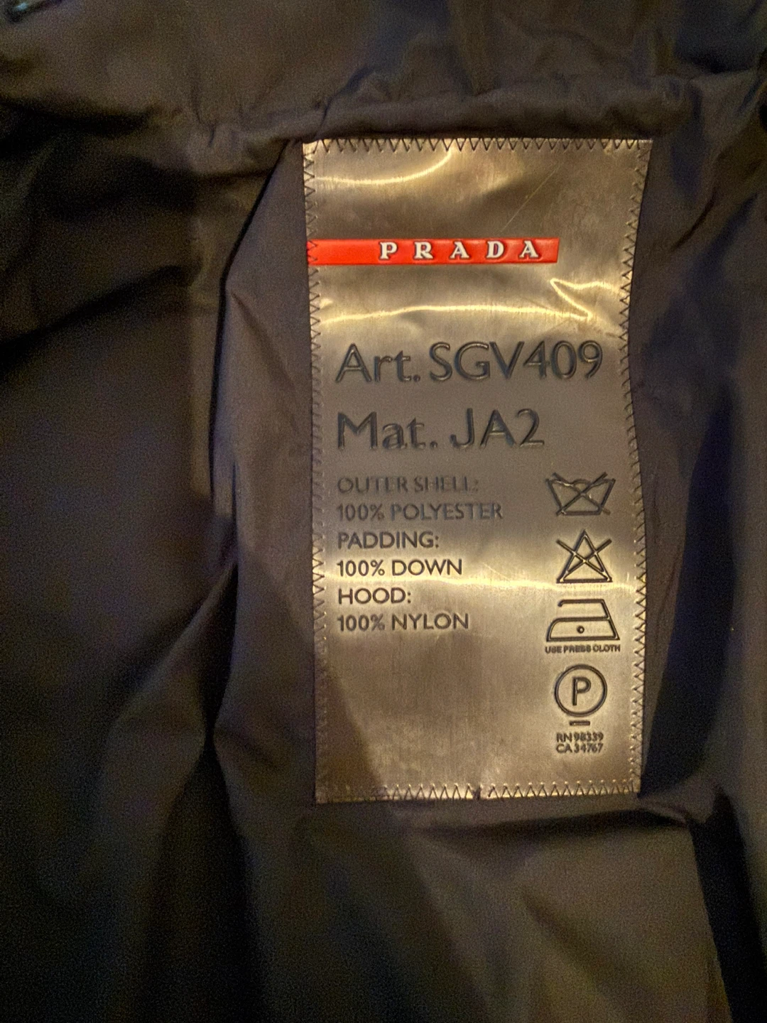 Prada Down Jacket Art. SGV409 Black - photo 3