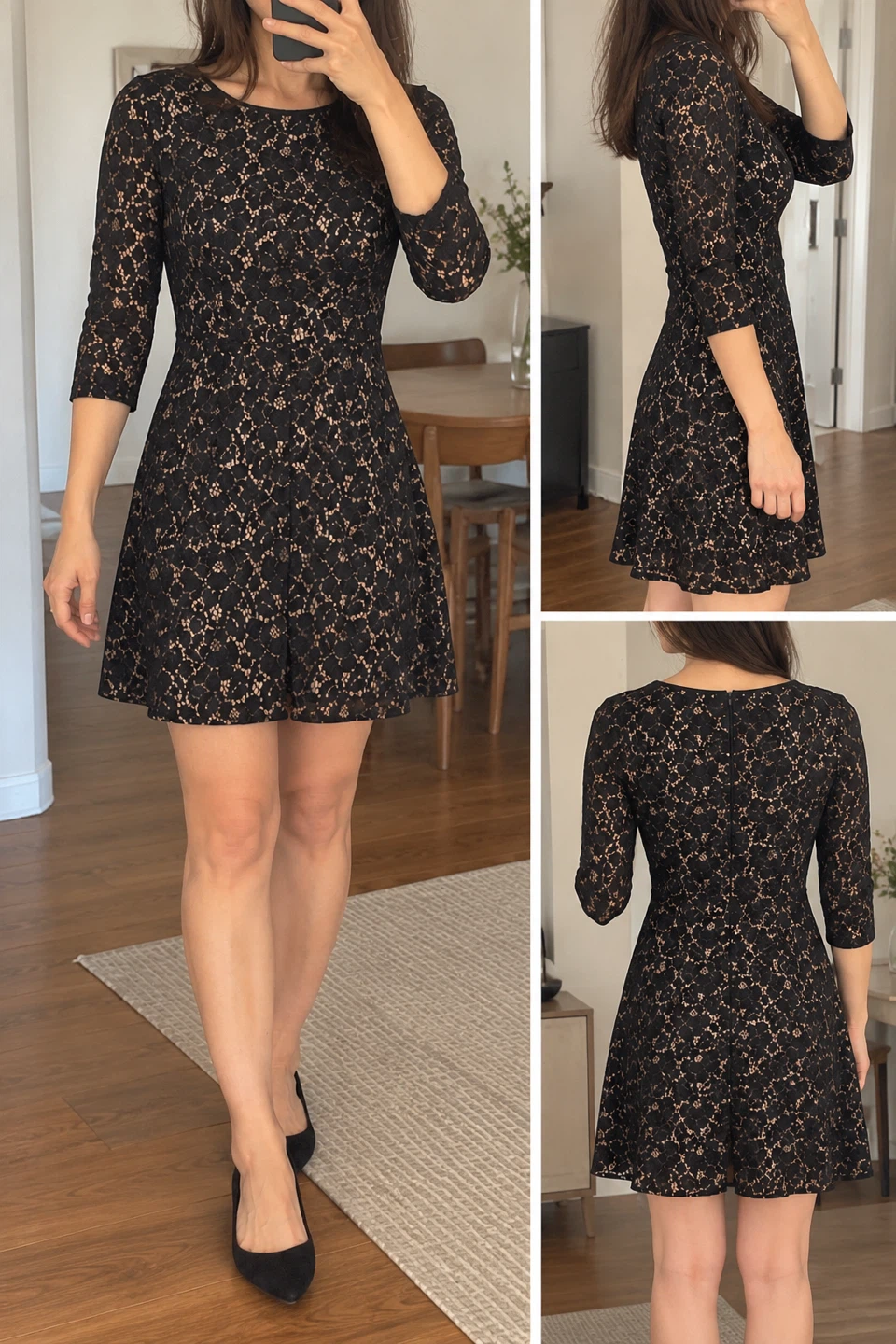 Guess / Marciano black lace dress size 2
