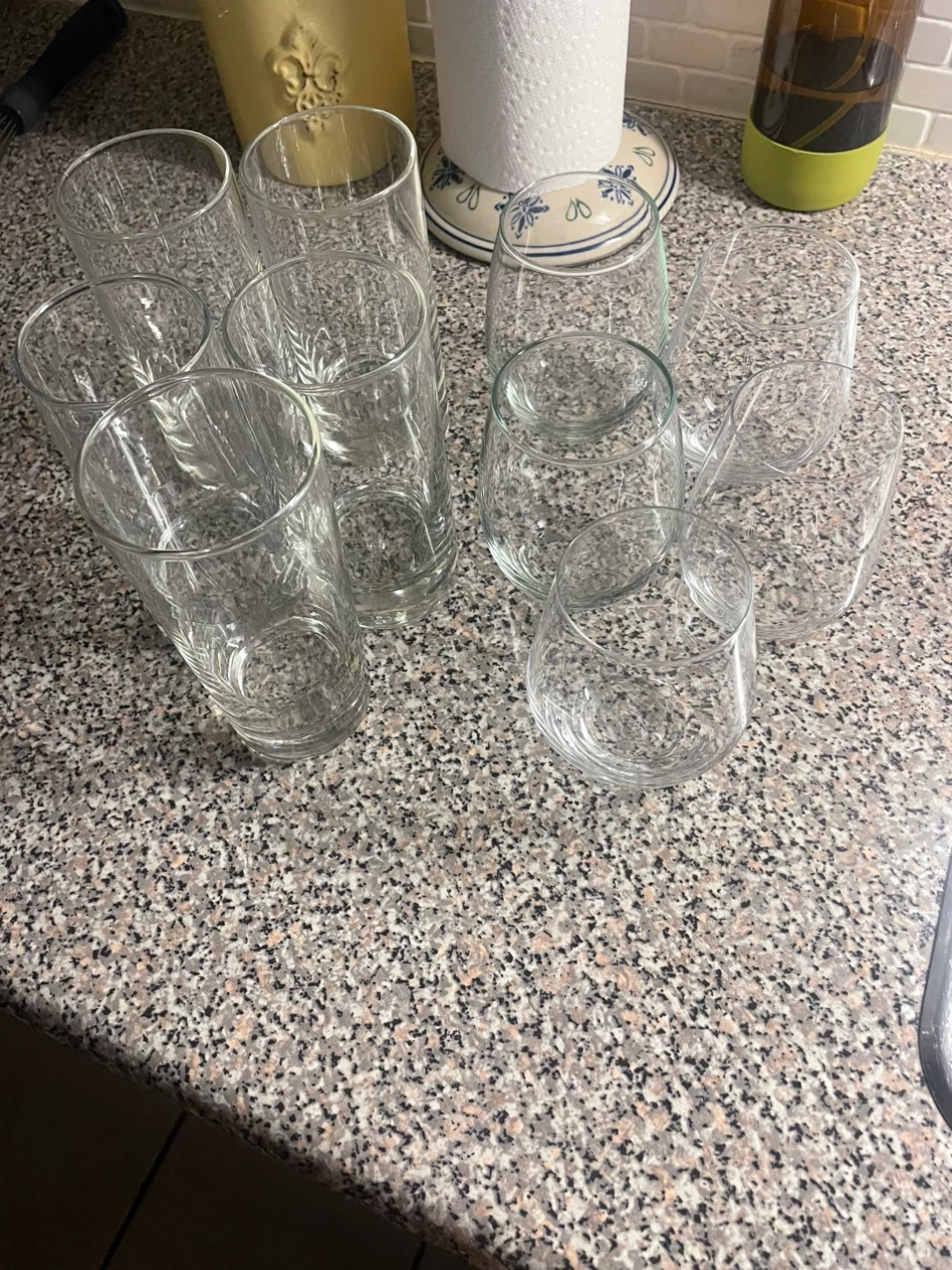 Set of 10 Assorted Drinking Glasses