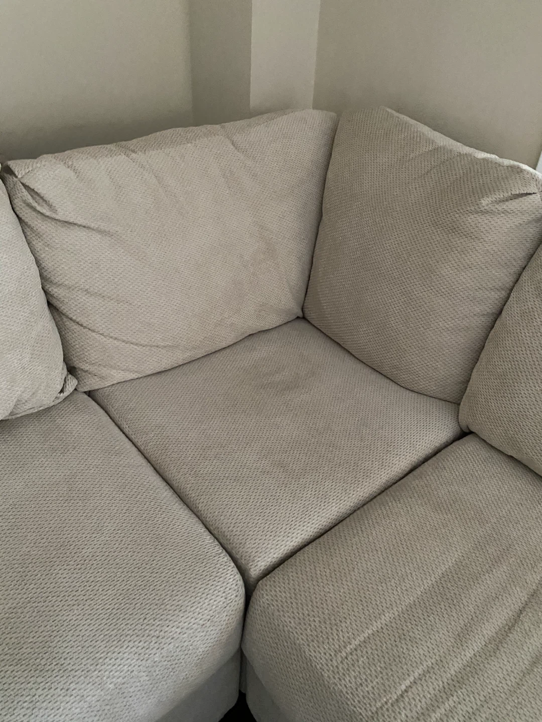 Large Beige Sectional Sofa with Chaise - photo 5