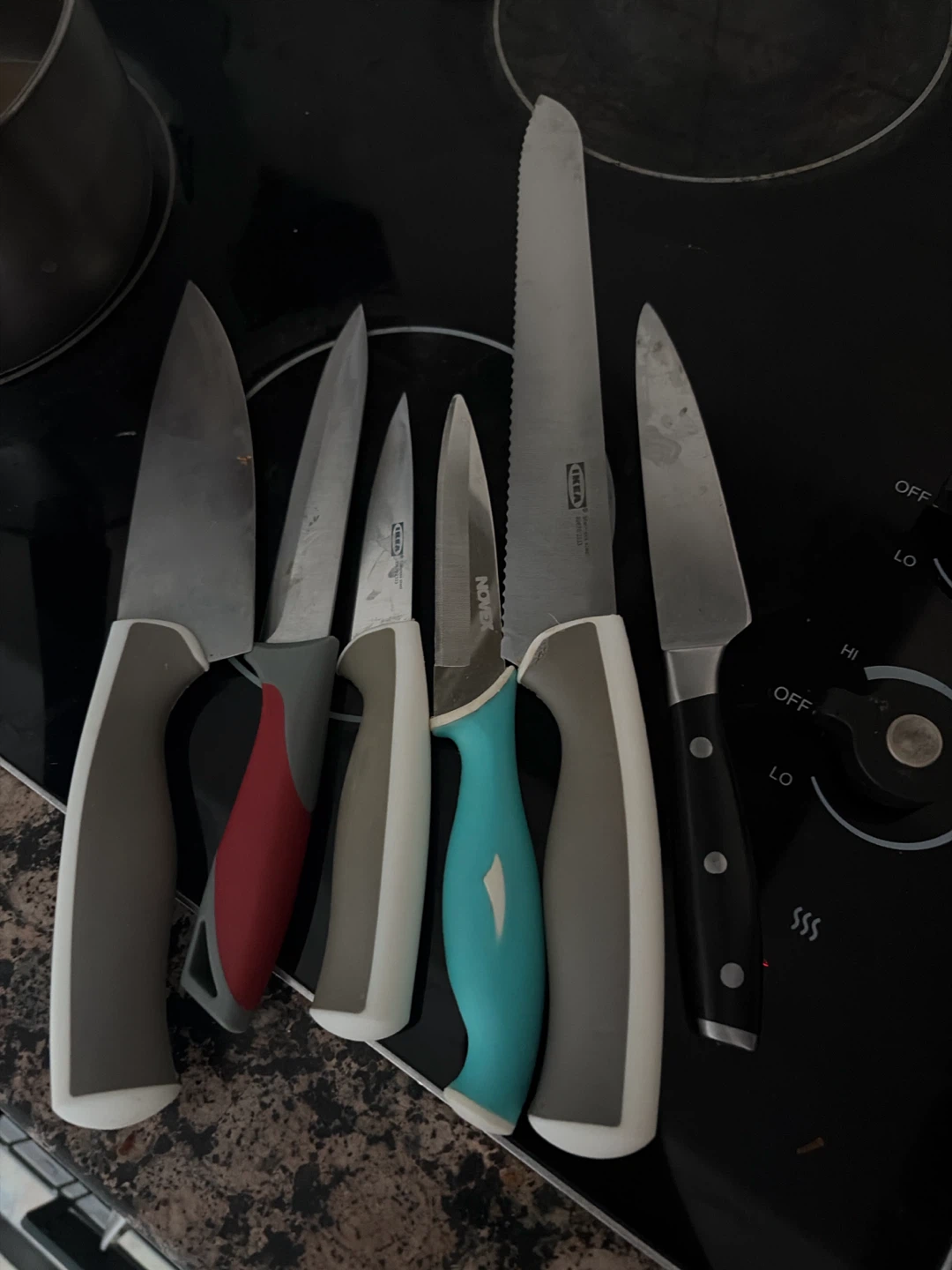 Set of 6 Mixed Kitchen Knives