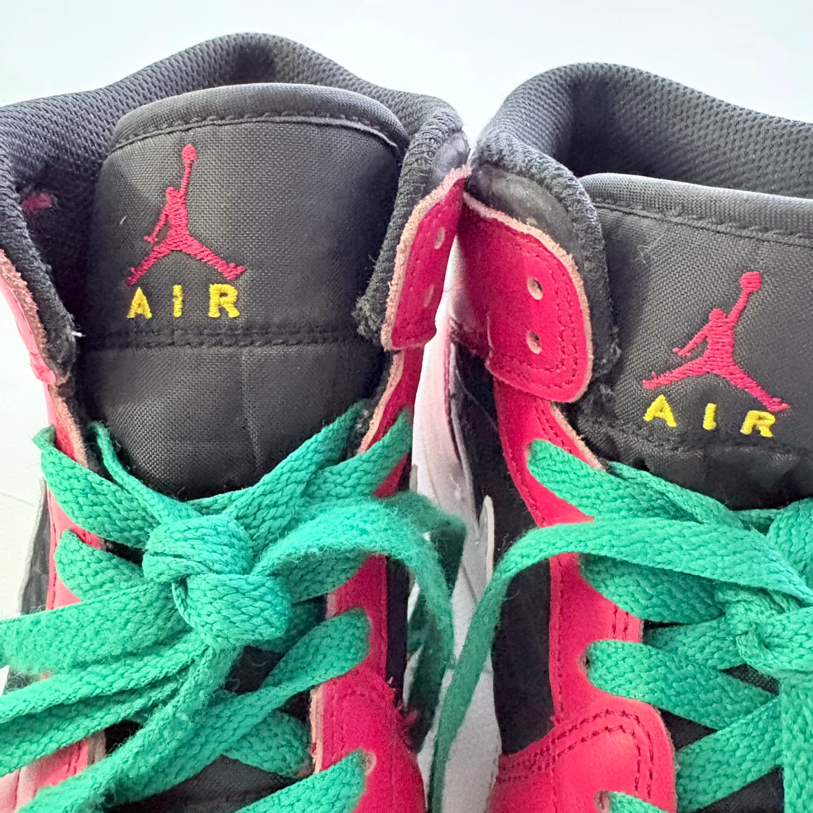 Nike Air Jordan 1 Mid High top 6.5Y Green Red - photo 4