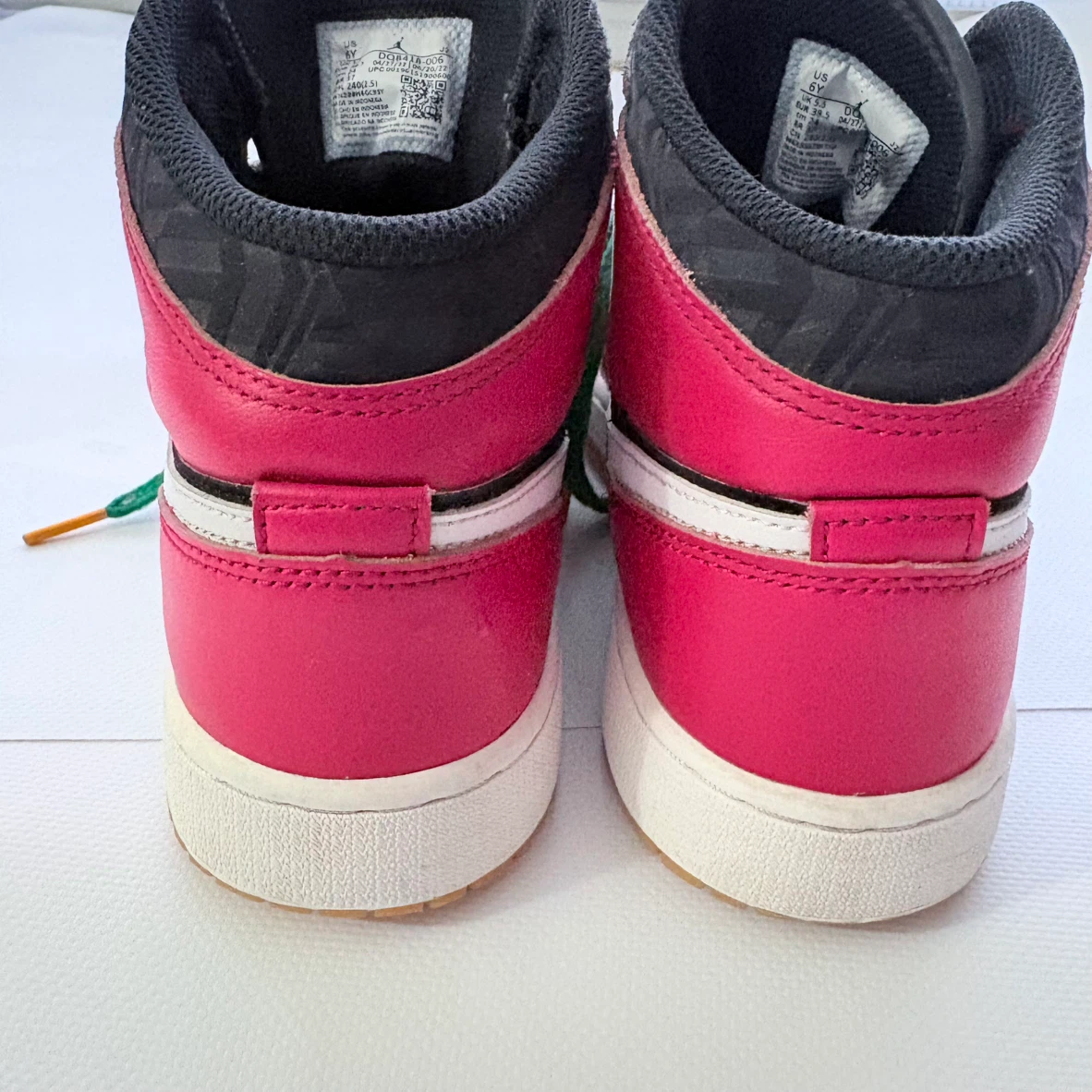 Nike Air Jordan 1 Mid High top 6.5Y Green Red - photo 5