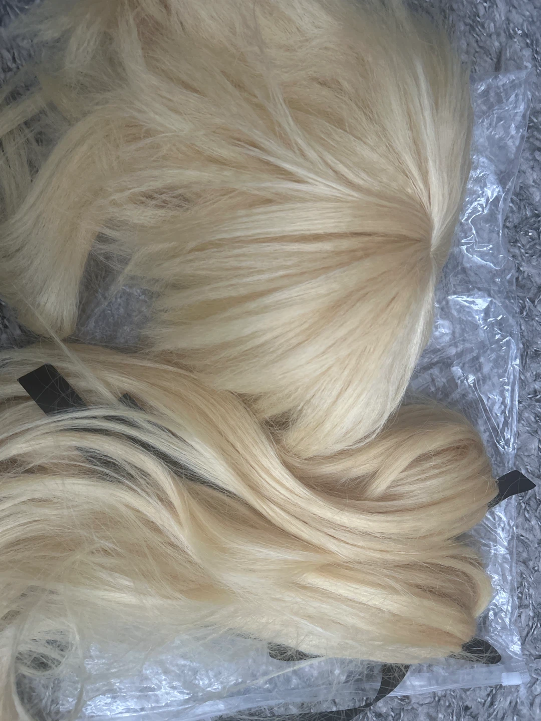 Blonde synthetic hair ponytail extensions