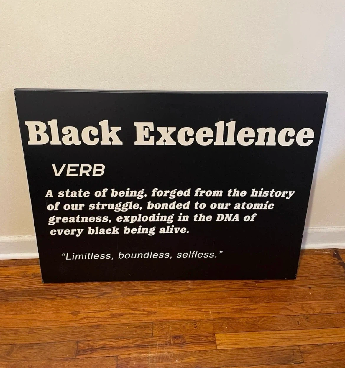 Black Excellence Wall Art $50