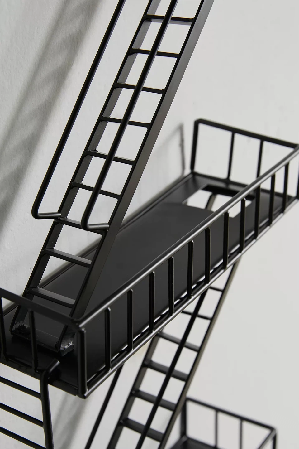 Black Metal Fire Escape Wall Shelf - photo 4