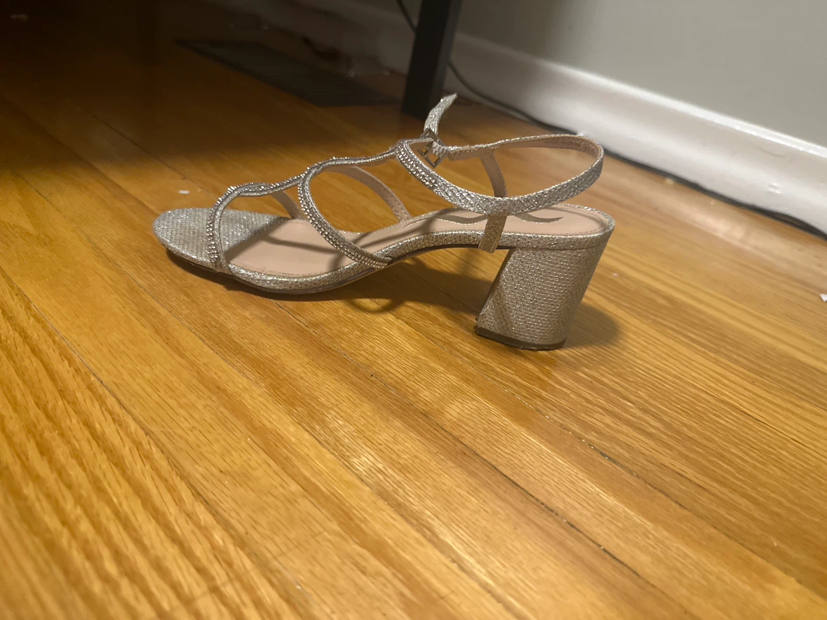Nina Silver Glitter Block Heels - photo 3