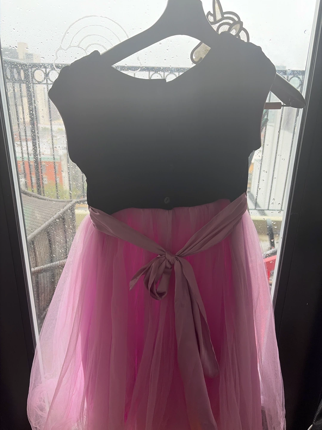 Janna and Michelle Black Velvet and Pink  size 6. - photo 4