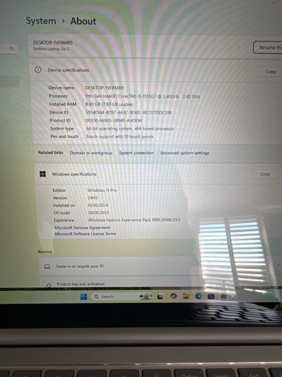 Microsoft Surface Laptop Go 2 128gb ssd - photo 3