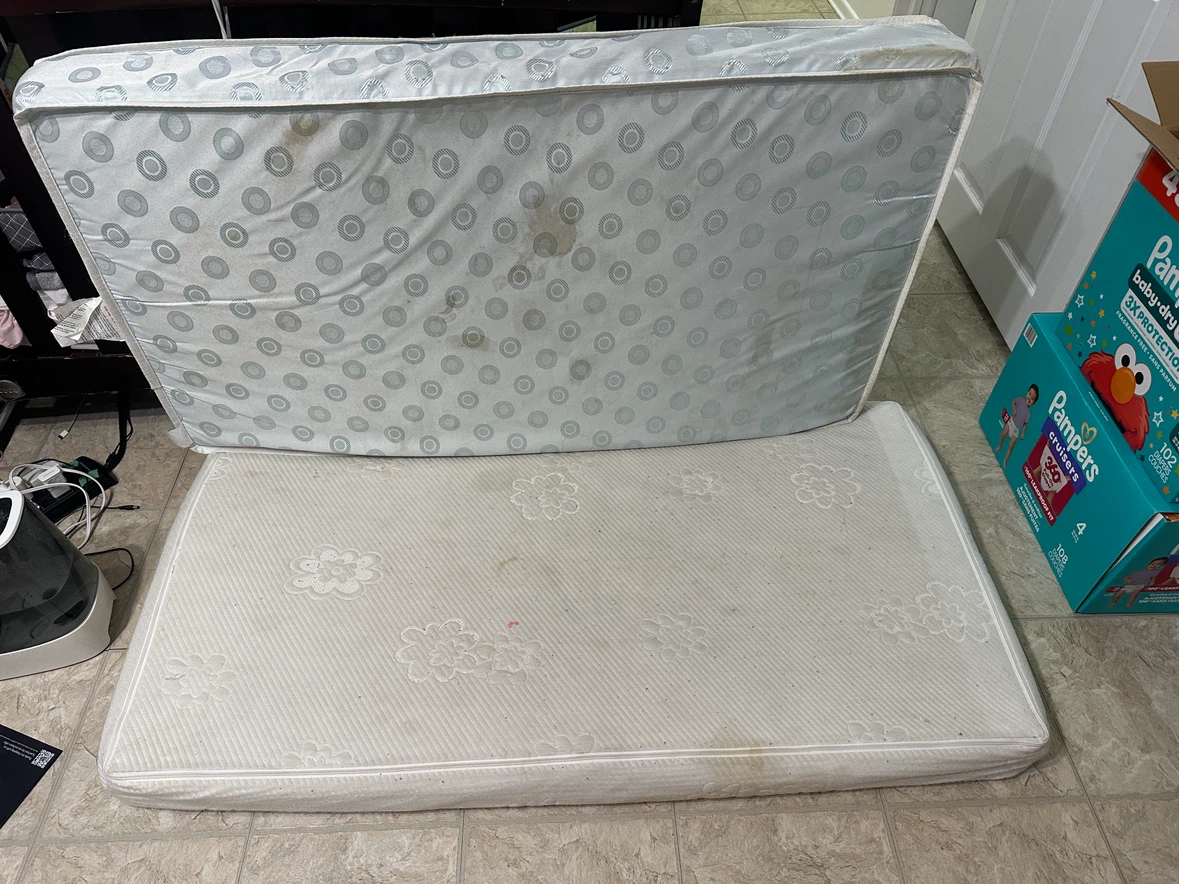 Dark Wood Baby Crib and Mattress - photo 4