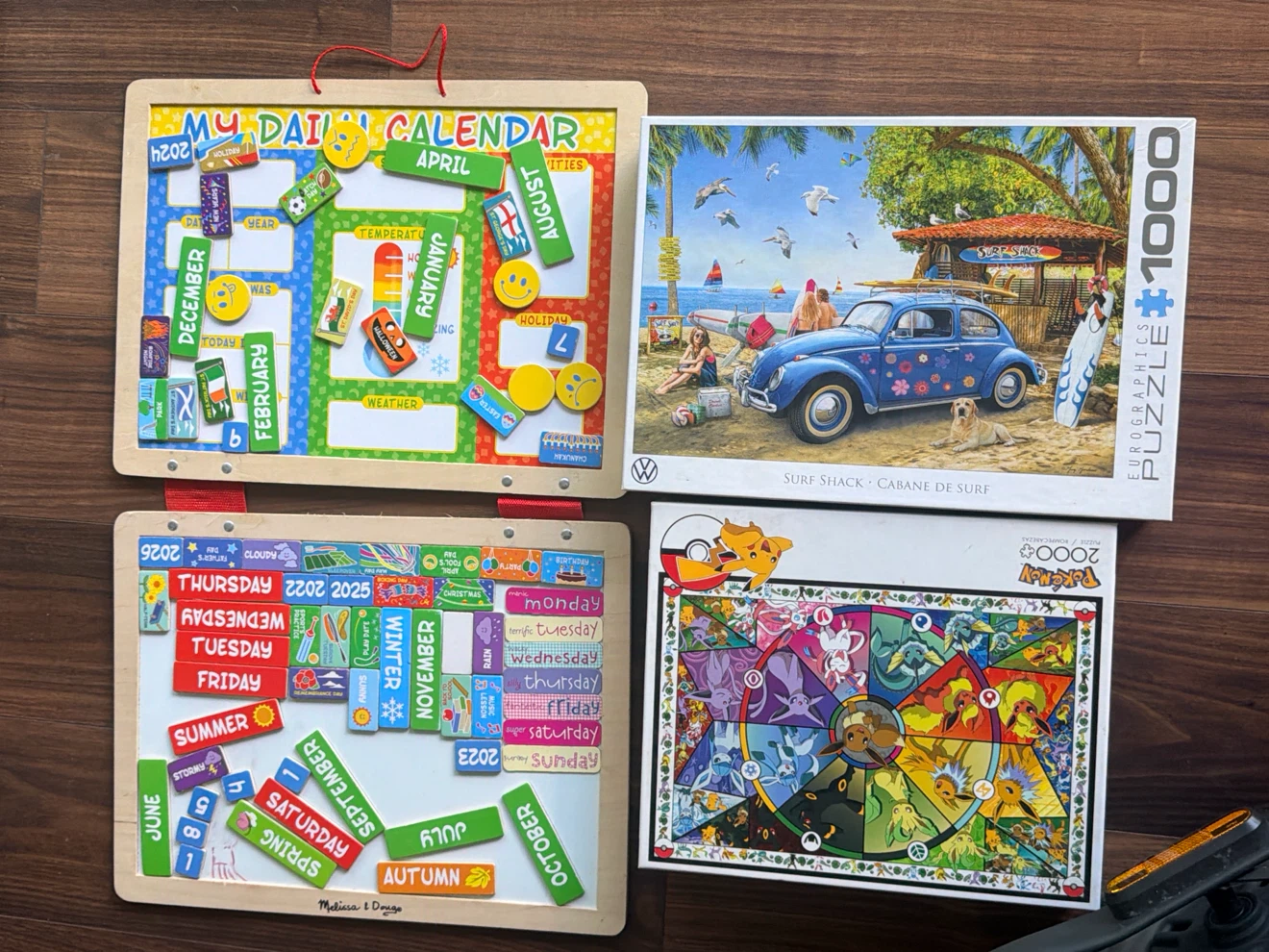Melissa & Doug Calendar and Two Jigsaw Puzzles