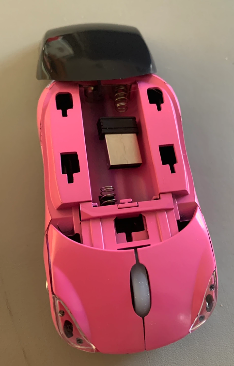 Pink Car-Shaped Wireless Optical Mouse - photo 3