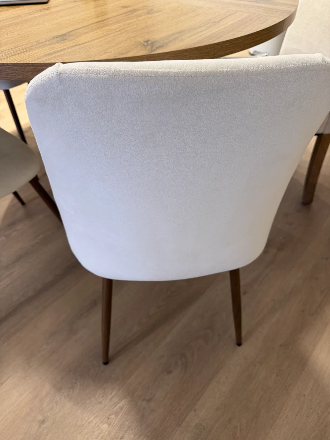 Set 4 Modern Off-White Upholstered Dining Chair - photo 2