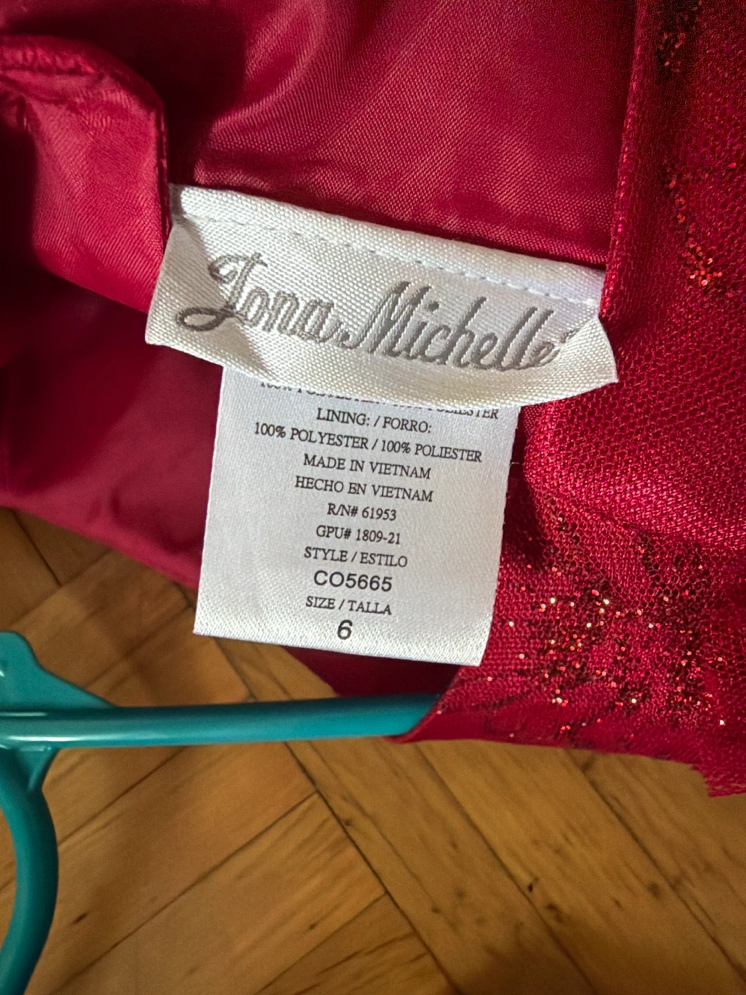 Jona Michelle Red Girls Dress Size 6 - photo 3
