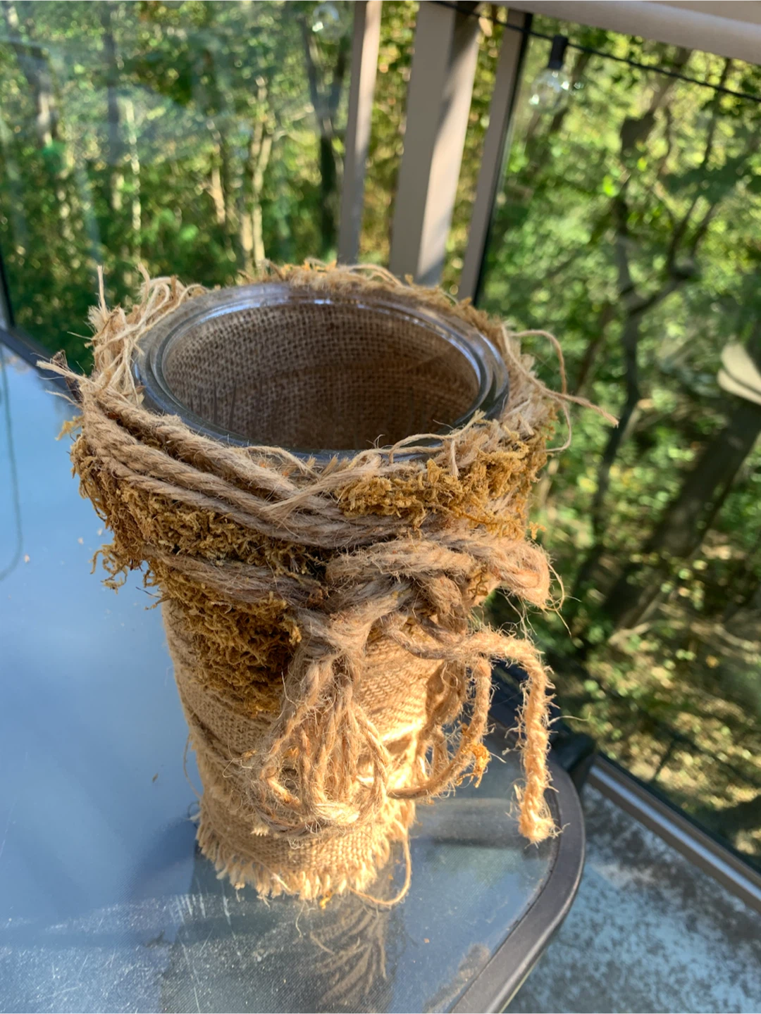 Rustic Jute Wrapped Decorative Vase - photo 3
