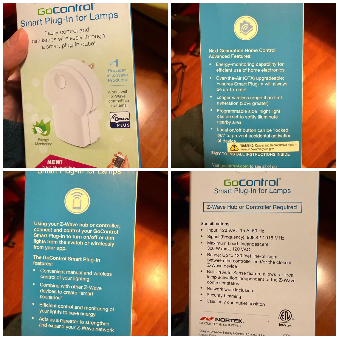 GoControl Smart Lamp Dimmer Plug - Z-Wave Plus - New
