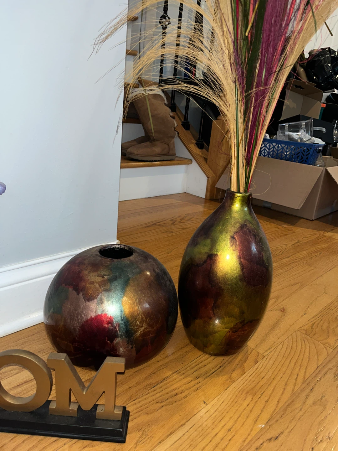 Two Decorative Vases and MOM Tabletop Decor - photo 2