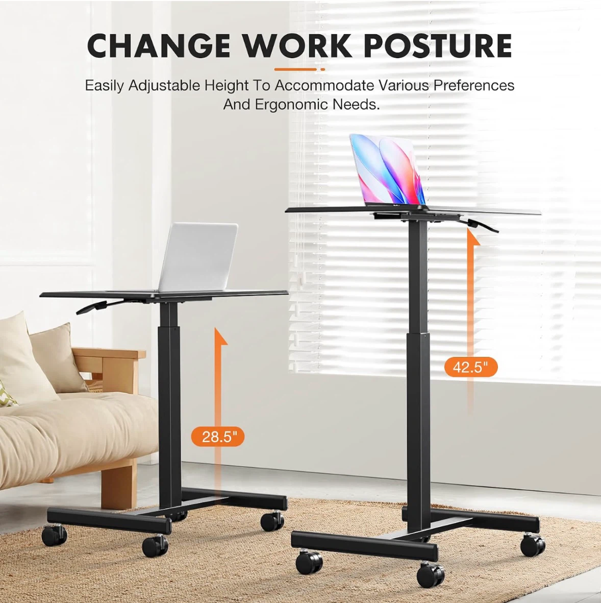 Rolling Adjustable Desk - photo 3