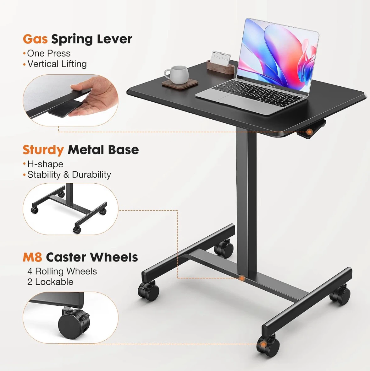 Rolling Adjustable Desk - photo 5